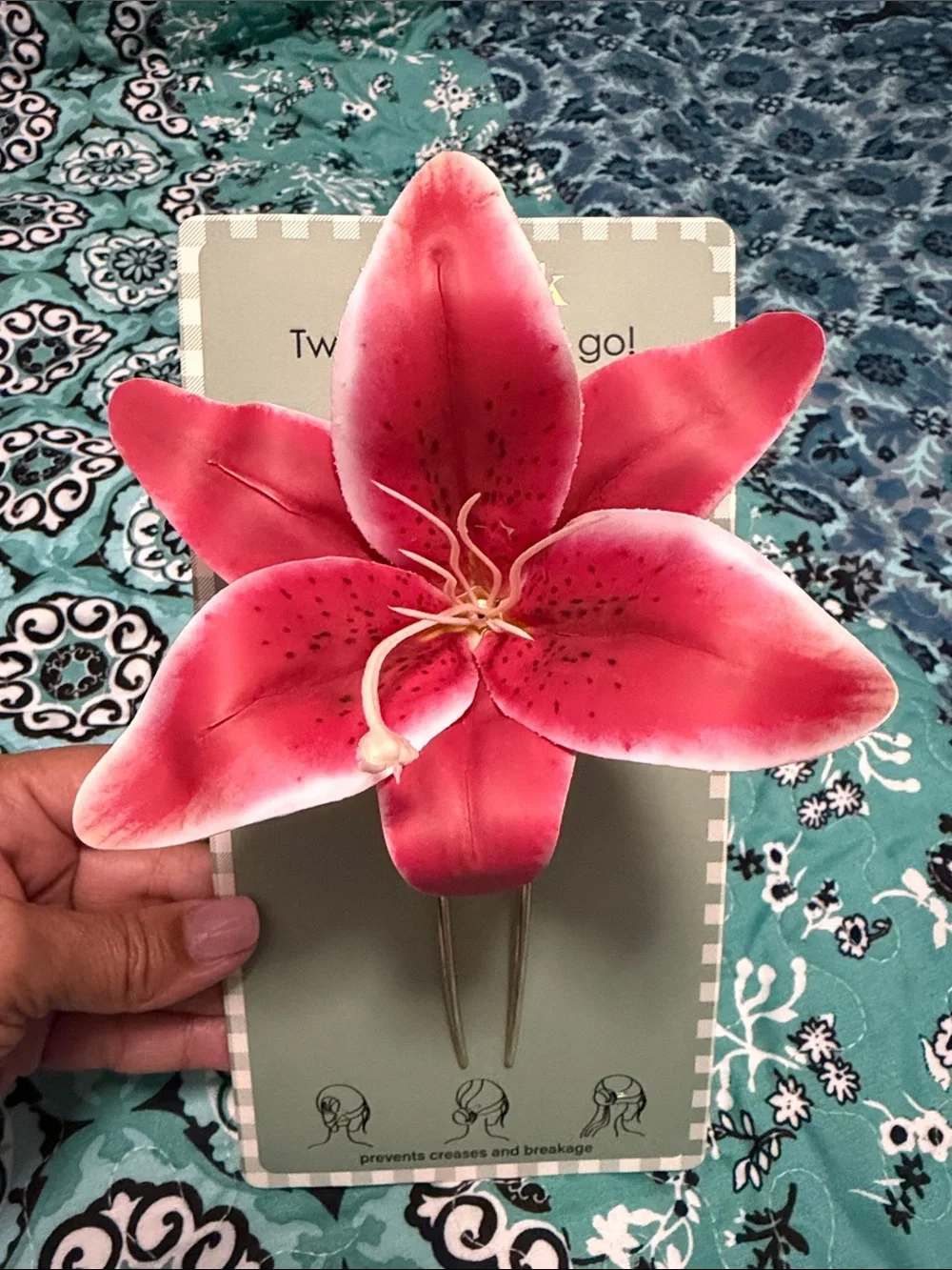 Piper-K Twist, Tuck and Go Hibiscus Hair Pin - NWT